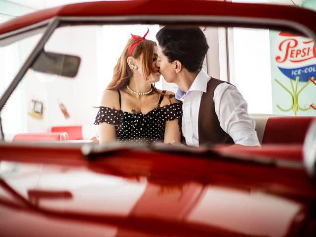 Ensaios de Ensaio pre casamento anos 60 pin-up realizado em são paulo
