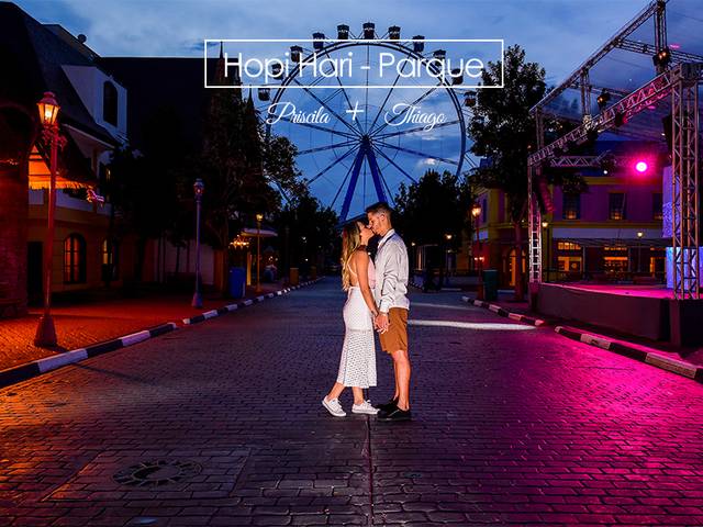 Ensaios de Ensaio pre wedding no Parque de diversões - Hopi Hari - Priscila e Thiago