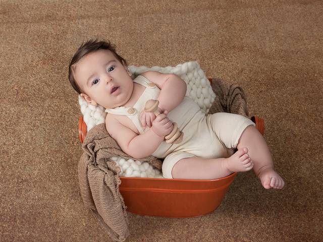 Ensaio Infantil  de Doce Acompanhamento: Gustavo com 3 meses