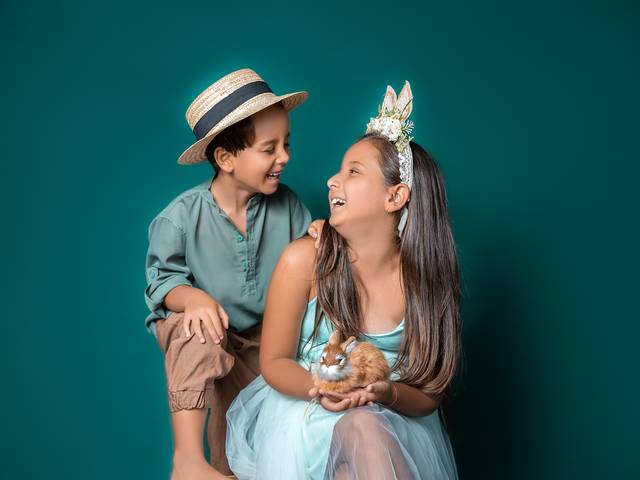 Páscoa de Editorial: Retratos de Páscoa da Isadora e do Theo