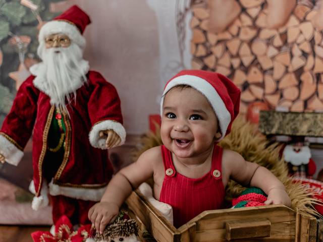Natal de Mini Ensaio de Natal - Caio com 5 meses