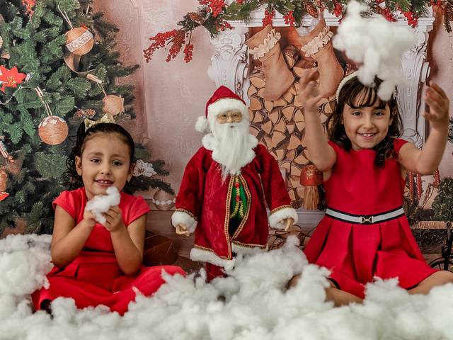 Natal de Mini Ensaio de Natal da Luíza e da Maria Eduarda