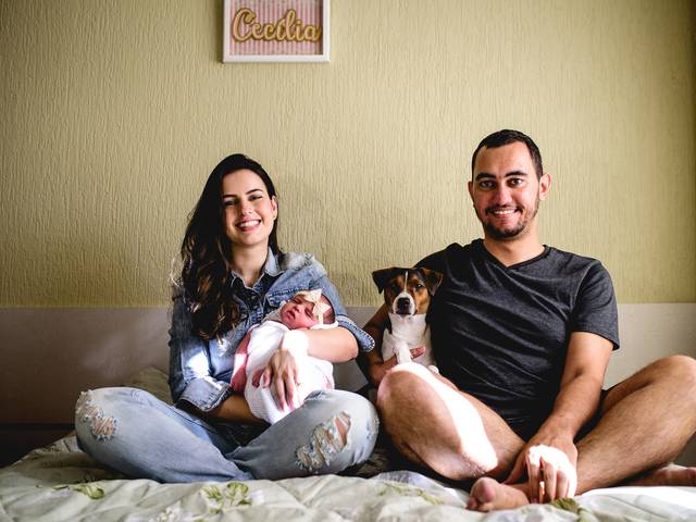 Acompanhamento de Família de Carolina + Matheus = Cecilia