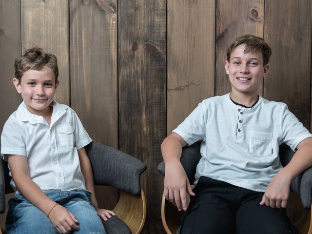 Ensaio Infantil  de Os irmãos Luis Felipe e Matheus à espera do Antônio