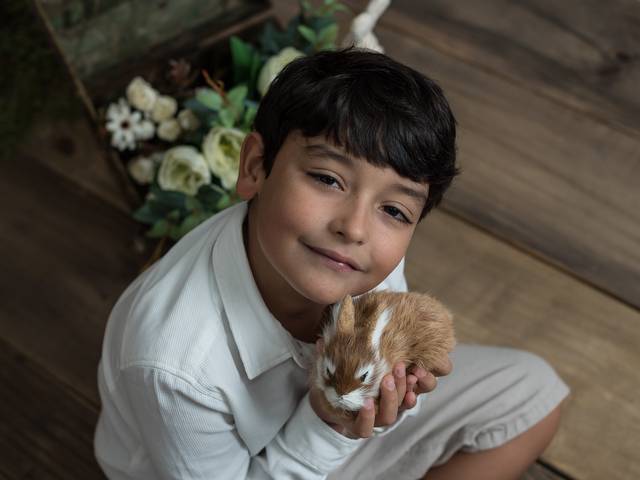 Páscoa de Mini Ensaio de Páscoa do Gabriel