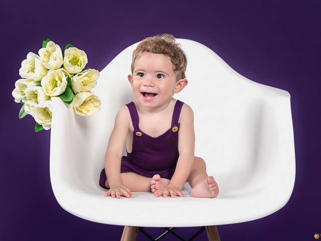 Ensaio Infantil  de Doce Acompanhamento - Derick com 9 meses