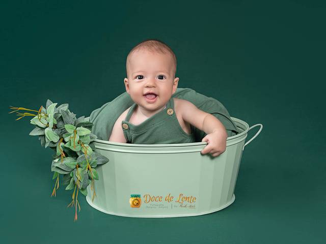 Ensaio Infantil  de Doce Acompanhamento - Daniel com 6 meses