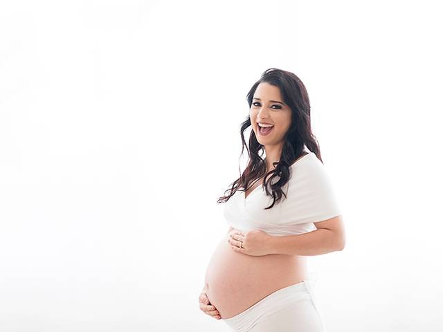 Gestante de Juliana esperando Lucas