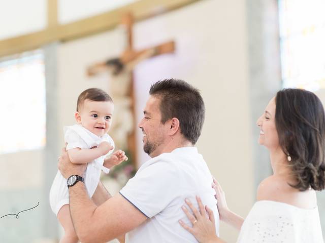 BATIZADOS de Heitor em dia de batizado 