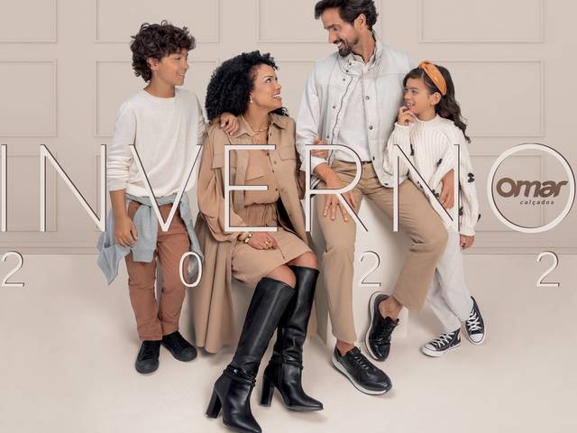 Publicidade de Omar Calçados Inverno 2022
