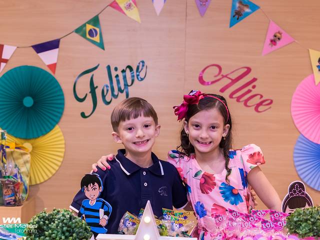 Aniversário de Felipe e Alice - Aniversário 8 Anos