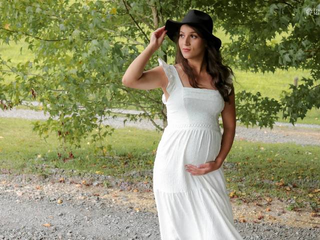 Ensaio Gestante de Á espera de Lucca