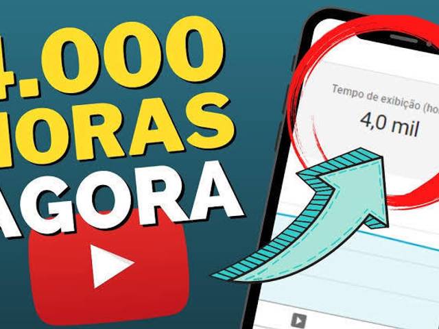 Youtube de Como Conseguir 4 mil horas rápidas no YouTube 