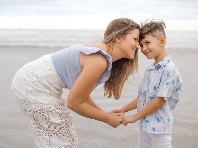 Familia de ENSAIO DE FAMILIA NA PRAIA SANTOS MURILO E ANA CLAUDIA