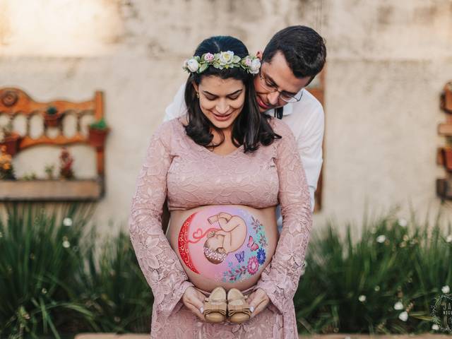 Gestante de Chá da Sofia | Arte Gestacional