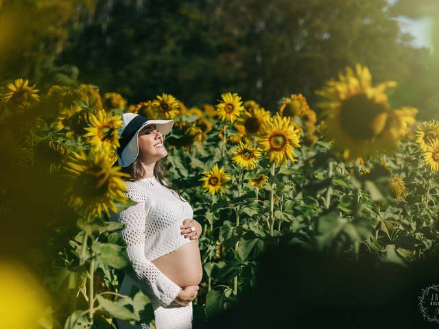 Gestante de À espera de Maria Clara | Ensaio gestante nos Girassóis