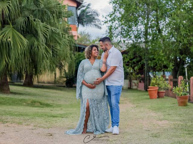 Gestante de Patricia e Cristoffer à espera pelo Isaac.