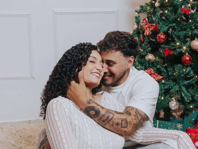 Ensaio de Natal de Isabela + João