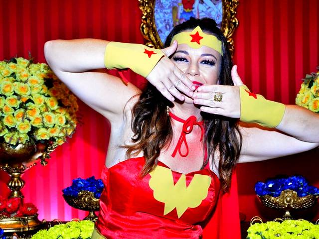 Aniversarios de Maria Cristina - 40 anos - Mulher Maravilha