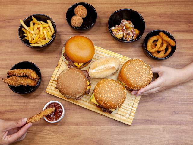 Food of Burgers Pizza  Sides and more