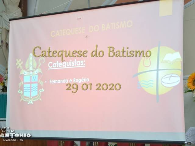 Catequese de Catequese do Batismo    29 01 2020