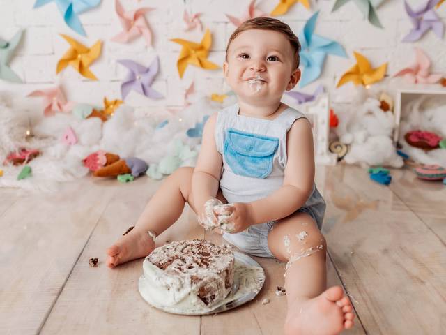 Smash The Cake de Benício - 12 meses