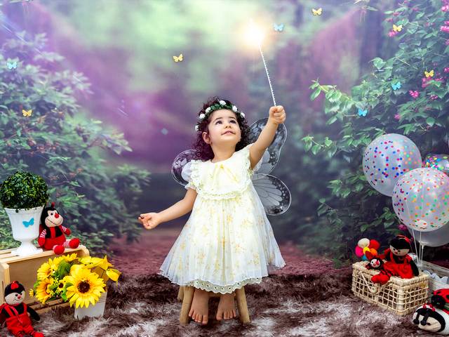 Cenário de Esther na floresta encantada