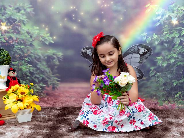 Cenário de Letícia na Floresta Encantada