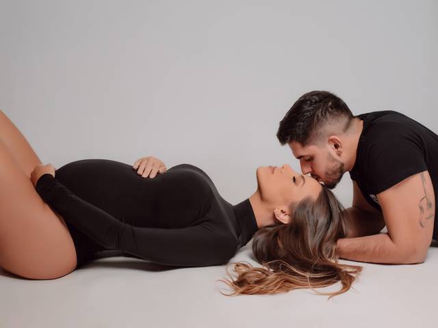 Ensaio Gestante Estúdio de Priscila e Cleber esperando Cecília