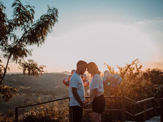 Ensaio gestante Externo de Ensaio Revelação - Janiny e Maylon