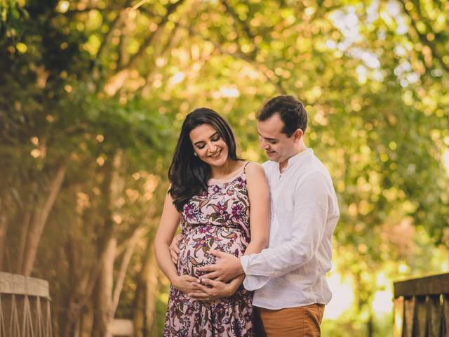 Gestante e Familia de Kelly e Juan