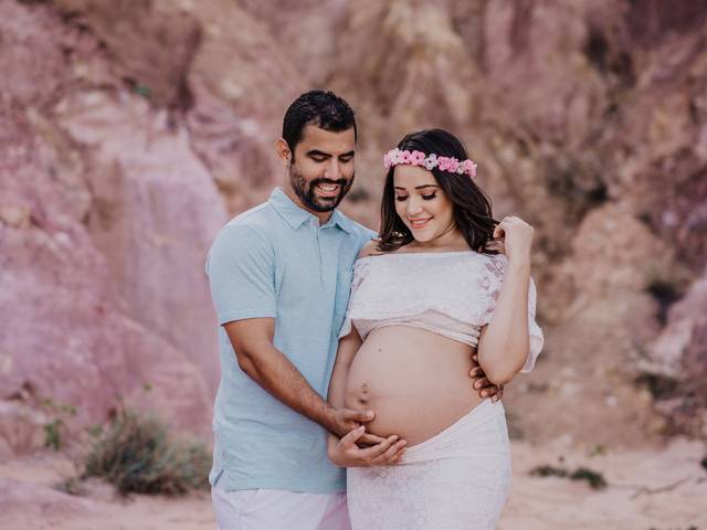 Gestante e Familia de Emerson e Mayara