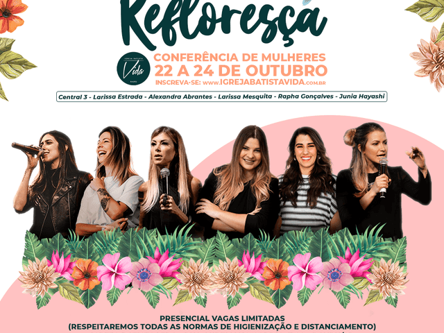 Arte Digital de Conferência Refloresça Igreja Batista Vida