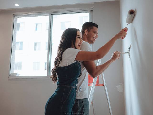 ENSAIOS de Ensaio casal em casa - O Pré wedding de Bruna & Danillo 