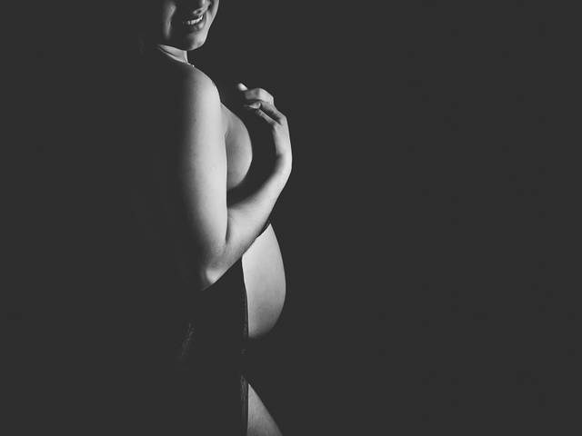 Gestante Estúdio de Doce espera por - Elis