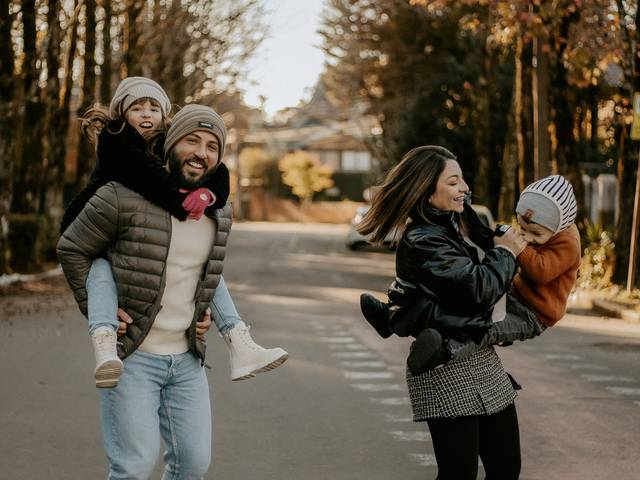 Família de Ana Paula, Mateus, Joana e Joaquim
