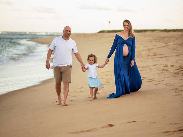 Gestante de Gestante na `raia do Gunga