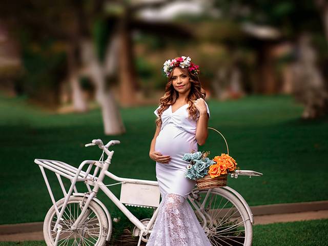 Gestante de Day gestante em fazenda fiore