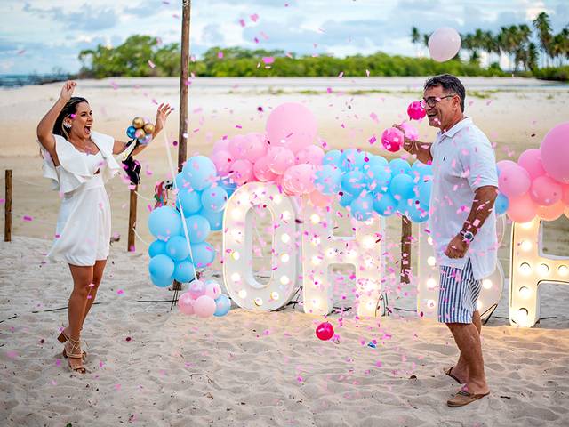 Gestante de Chá revelação de Marcella