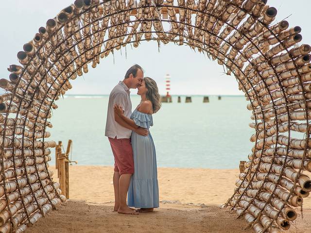 Ensaio Casal de Fabiana em Maceió - Ponta verde