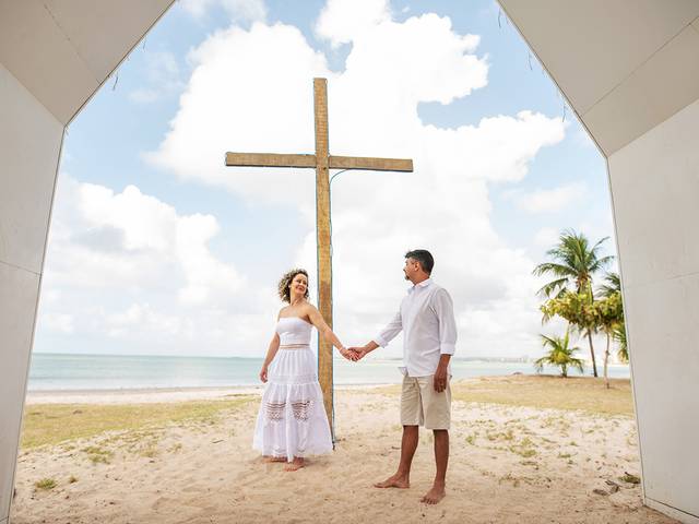 Ensaio em familia de 25 anos de casados em Capelinha de Maceió