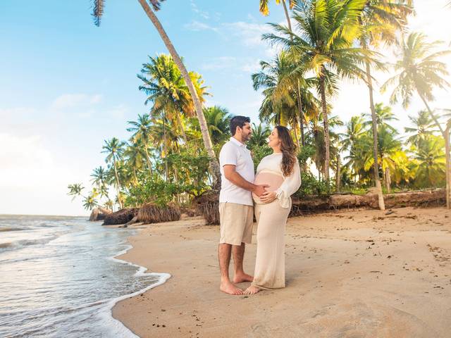 Ensaio em familia de Sessão em Maragogi com Gestante e família