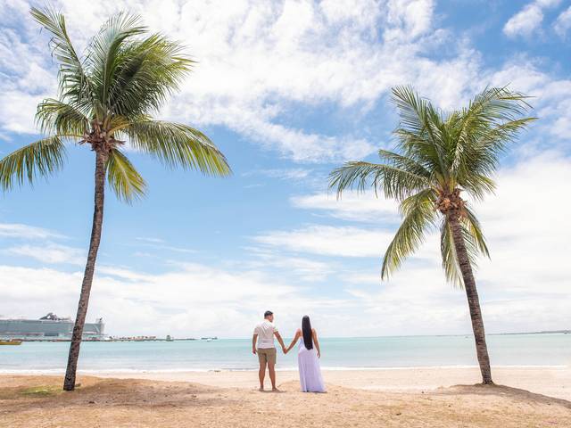 Ensaio Casal de Pré wedding em Maceió em chegada de cruzeiro na capelinha