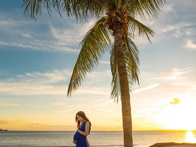 Gestante de Fotografia de gestante em Maceió na capelinha de jaraguá