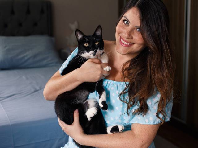 Fotografia de gestante de Gestante e Gateira - Silvia