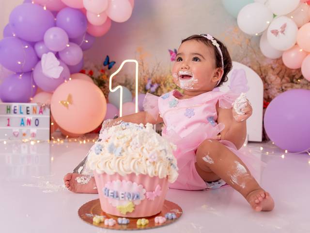 Smash the cake de Smash the cake Helena - tema Jardim das borboletas