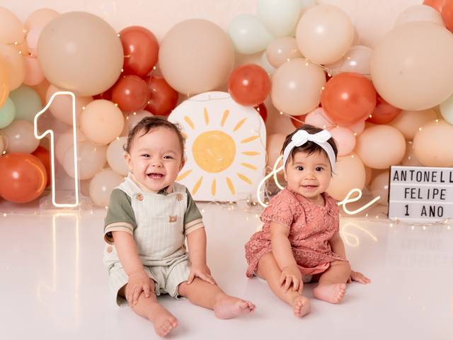 Smash the cake de Smash the cake Antonela e Felipe - tema neutro boho