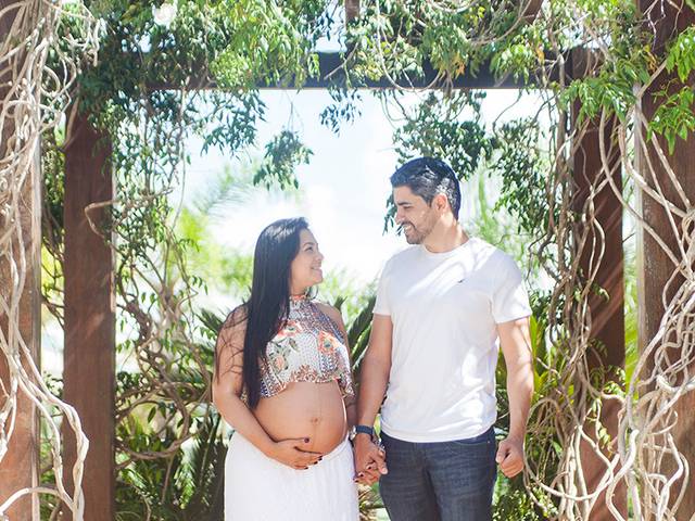 Gestante de Aline esperando Gabriel