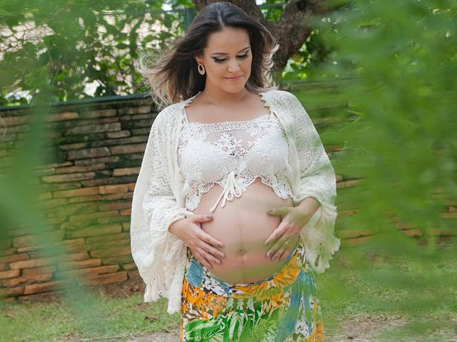 Gestante de Jássica esperando Raul