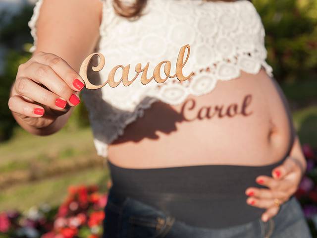 Gestante de Olívia esperando Maria Carolina